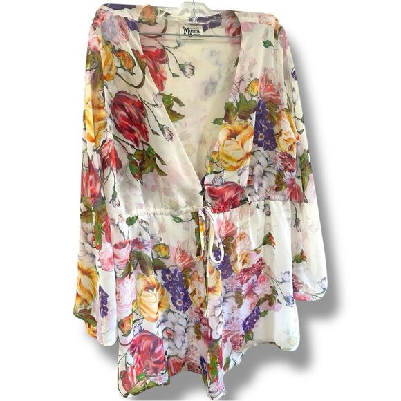 Show Me Your MuMu Floral Romper - Pink, Purple, Yellow - Picture 10 of 12